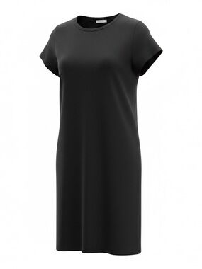 J.Crew Black Tee Shirt Dress Size Medium Casual Minimalist Short Sleeve